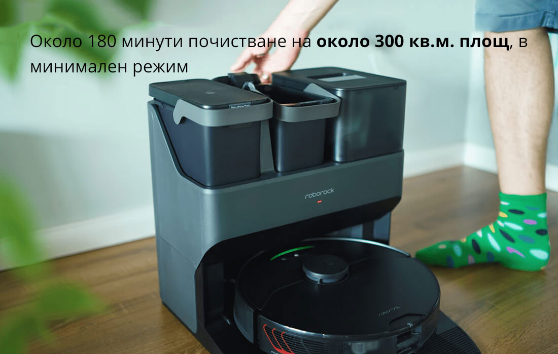 Около 180 минути почистване на около 300 кв.м. площ, в минимален режим
